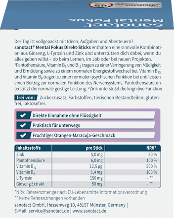 Mental Fokus Direktsticks sanotact