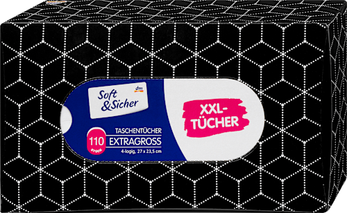 Taschentücher Box mit extra großen Taschentüchern Soft&Sicher