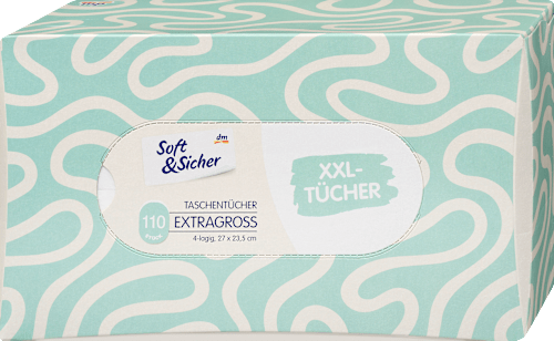 Taschentücher Box mit extra großen Taschentüchern Soft&Sicher