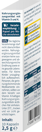 Vitamin D3 + K2 Wochendepot Kapseln 10 St sanotact