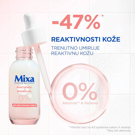 ANTI REACTION milky serum za lice PANTHENOL + BISABLOL Mixa