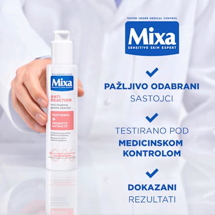 ANTI REACTION gel za čišćenje lica PANTHENOL+ PROBIOTIC EXTRACTS Mixa