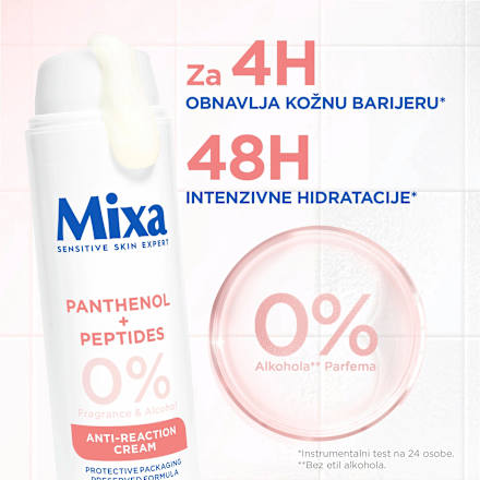 ANTI REACTION krema za lice PANTHENOL + PEPTIDES Mixa