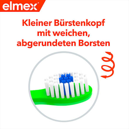 Zahnbürste Kinder 2 bis 6 Jahre weich sortiert elmex