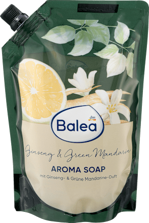 Rezervă săpun lichid cu ginseng & mandarină verde Balea
