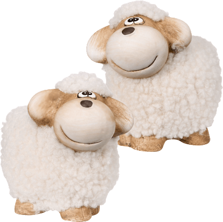 Keramikschaf Wolle, weiß (10 cm) Dekorieren & Einrichten