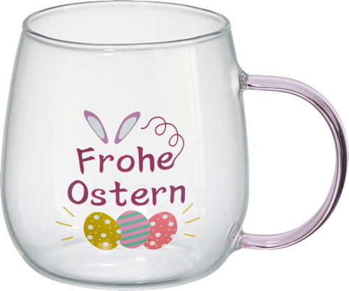 Glasbecher "Frohe Ostern" (340 ml) Dekorieren & Einrichten