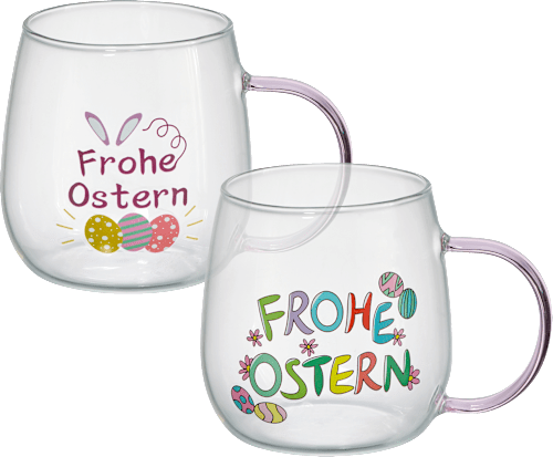 Glasbecher "Frohe Ostern" (340 ml) Dekorieren & Einrichten
