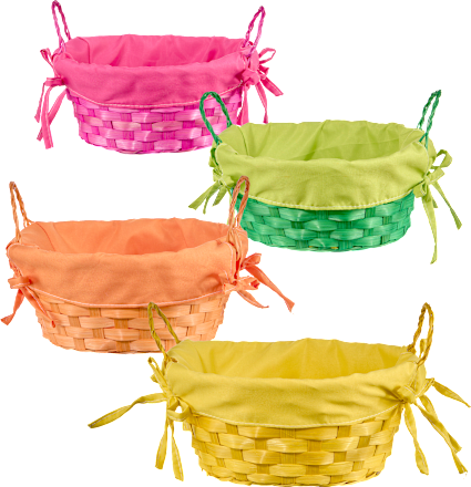 Osterkorb mit Henkeln, rund (21x21x9,5 cm) Dekorieren & Einrichten