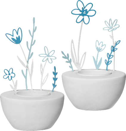 Teelichthalter, Metallblumen (14 cm) BOLTZE