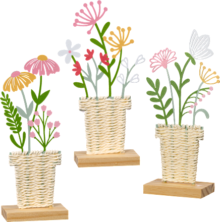 Metallaufsteller, Blumen, pastell (21 cm) BOLTZE