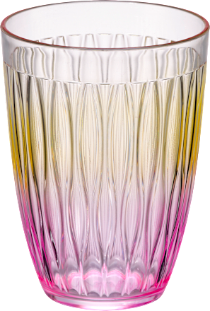 Kunststoffkaraffe mit Gläsern, Farbverlauf gelb-pink 5tlg Dekorieren & Einrichten