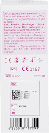 Urin-Kontrolltest 11 Parameter Elanee