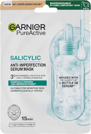 Textilná pleťová maska Salicylic Anti-Imperfection Serum GARNIER PureActive