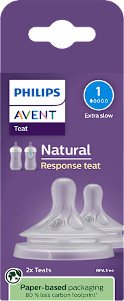 Cumeľ na fľašu Natural Response Teat - veľ. 1 Extra Slow PHILIPS AVENT