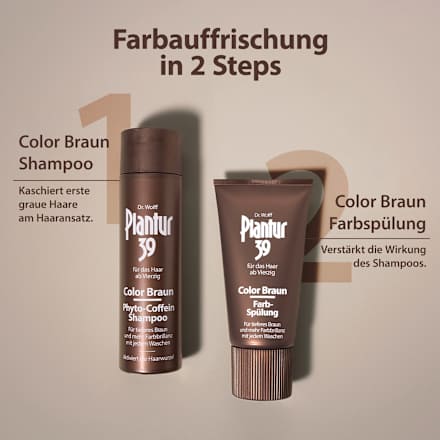 39 Color Braun Phyto-Coffein Shampoo Plantur 39