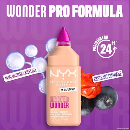 MAKE'EM WONDER tečni puder - 05 Fair Ivory NYX PROFESSIONAL MAKEUP