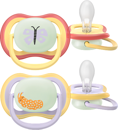 Nočné cumlíky ultra air Nighttime - dievča 0-6 m PHILIPS AVENT