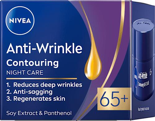 Nočna krema proti gubam Anti-Wrinkle Contouring 65+ NIVEA