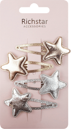 Richstar sponky do vlasů s hvězdičkami stříbrné a zlaté Anděl