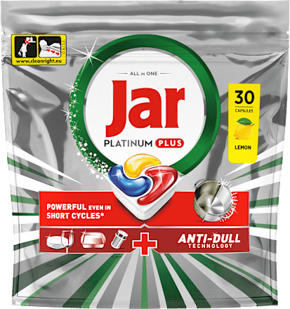 Kapsuly do umývačky riadu Platinum Plus All In One Lemon Jar