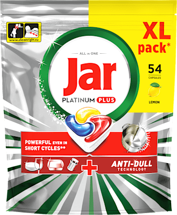 Kapsuly do umývačky riadu Platinum Plus All In One Lemon, XL Jar