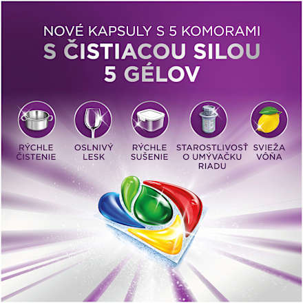 Kapsuly do umývačky riadu Platinum Plus All In One Lemon Miracle Jar