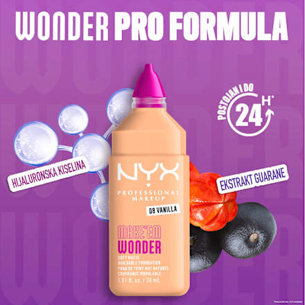 MAKE'EM WONDER tečni puder - 08 Vanilla NYX PROFESSIONAL MAKEUP