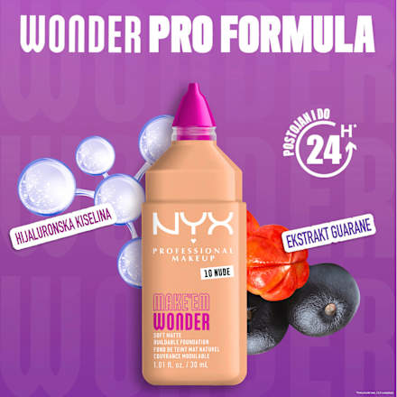 MAKE'EM WONDER tečni puder - 10 Nude NYX PROFESSIONAL MAKEUP