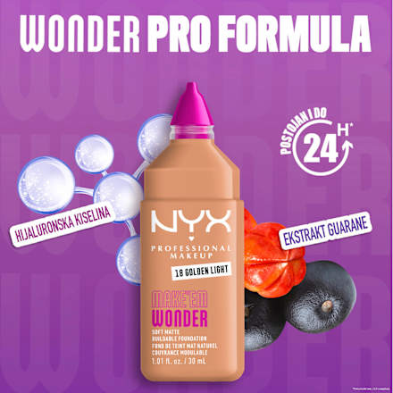 MAKE'EM WONDER tečni puder - 18 Golden Light NYX PROFESSIONAL MAKEUP