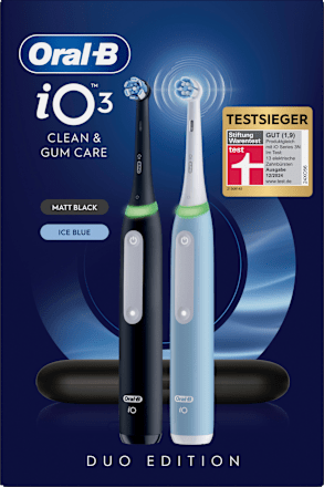 Elektrische Zahnbürste Duo iO3 Matt schwarz & blau Oral-B