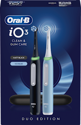 Elektrická zubná kefka iO Series 3, dvojbalenie Matt Black & Ice Blue   Oral-B