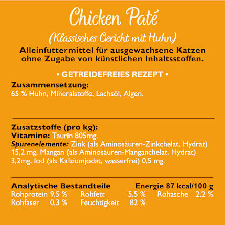 Nassfutter Katze mit Huhn, smooth paté LILY'S KITCHEN