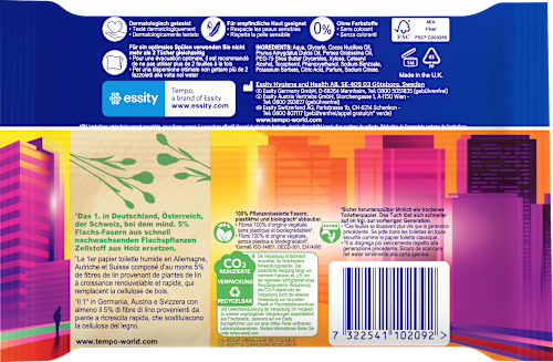 Feuchtes Toilettenpapier Blue Lagoon Tempo