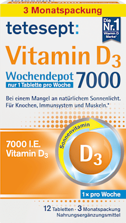 Vitamin D3 Wochendepot 7000 Tabletten tetesept