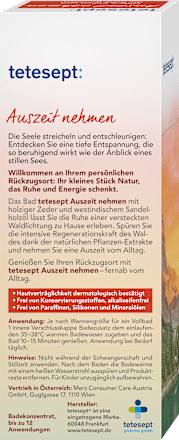 Badekonzentrat Auszeit nehmen tetesept