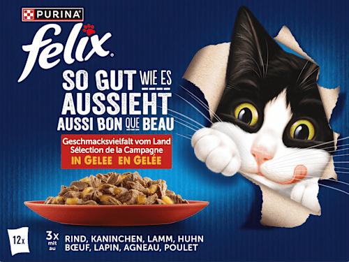 Nassfutter Katze So gut wie es aussieht Geschmacksvielfalt vom Land Felix