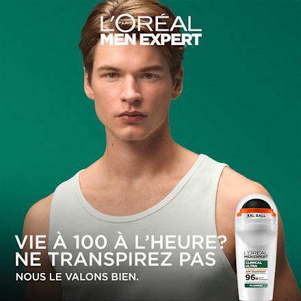 Antitranspirant Deo Roll-On Clinical Ultra Derma Dry L'ORÉAL PARiS MEN EXPERT