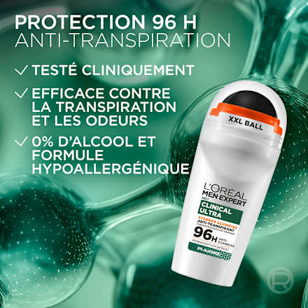 Antitranspirant Deo Roll-On Clinical Ultra Derma Dry L'ORÉAL PARiS MEN EXPERT