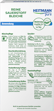 Bleichmittel Reine Sauerstoffbleiche HEITMANN pure