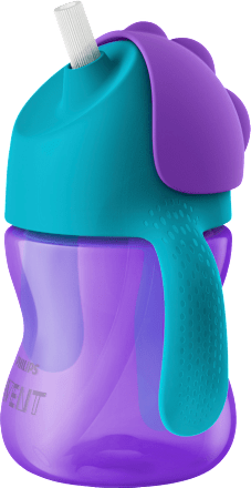 Trinkhalmbecher mit Griffen lila, ab 9. Monat, 200 ml PHILIPS AVENT