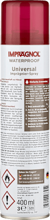 Imprägnierspray Universal für Textilien, Leder und Hightechgewebe Imprägnol