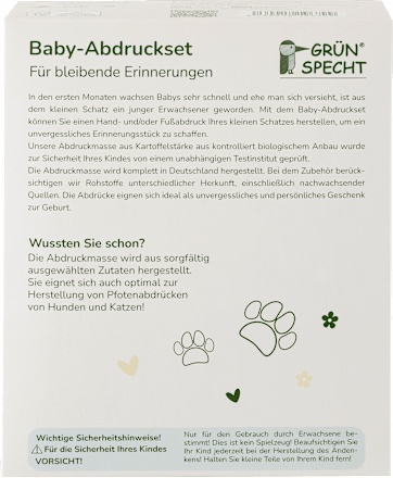 Baby-Abdruckset 2 Dosen Grünspecht