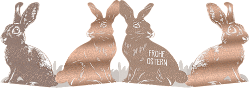 Grußkarte Ostern Fensteraufsteller Hase CACTUS