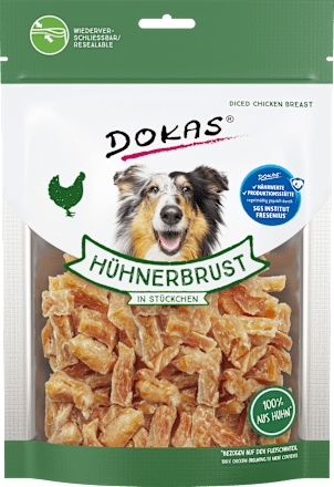 Kausnack Hund, Hühnerbruststücke DOKAS