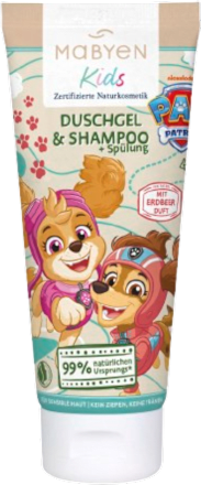 Kids sprchový gel + šampon a balzám na vlasy jahodová vůně Paw Patrol Mabyen