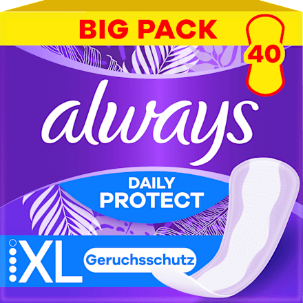Slipeinlagen Daily Protect Extra Long Big Pack always