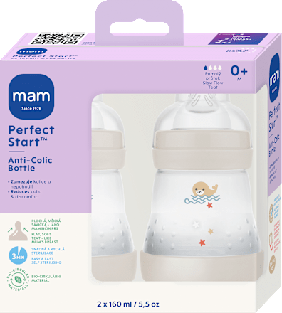 lahev Anti-Colic Perfect Start, béžová 2x160 ml mam