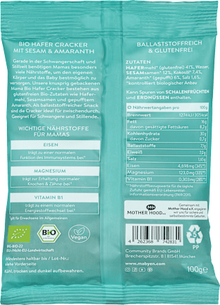 Cracker Mama Hafer Sesam & Amaranth Mabyen