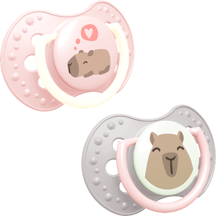 dudlík silikonový Capichill růžový 0-6m LOVI